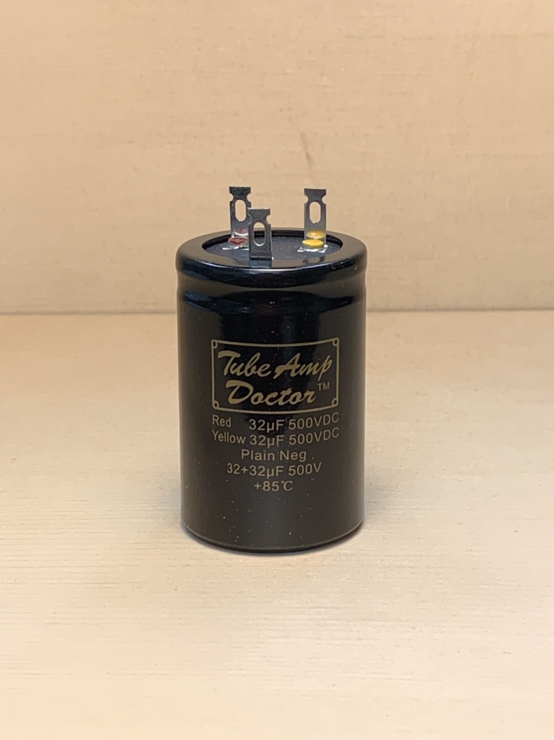 TAD - Gold Cap elektrolytic capacitor 32+32uF 500V, 85°C Black 【新品】